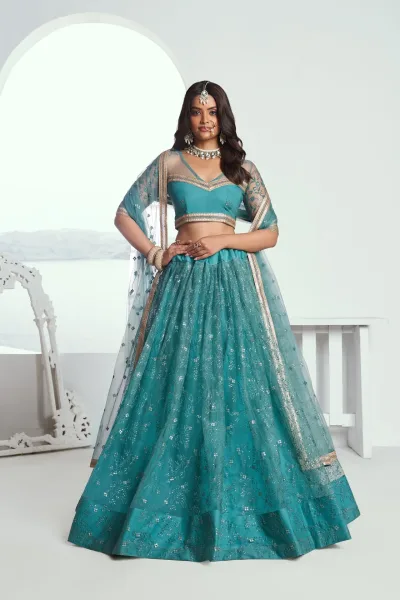 Rama Green Lehenga Choli