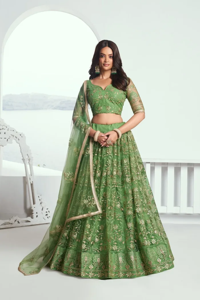 Pista Green Lehenga Choli - Image 2