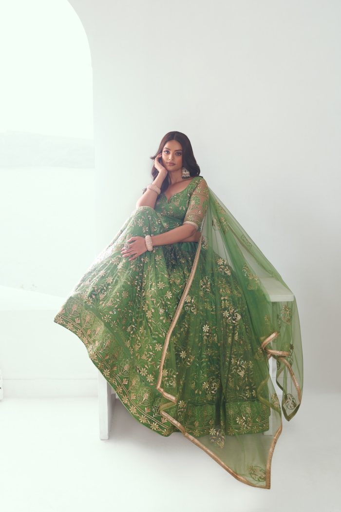 Pista Green Lehenga Choli - Image 4