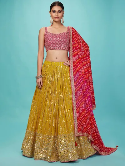 Heavy-Georgette-Lehenga-Choli-Sequins-Zari-Embroidery-Work