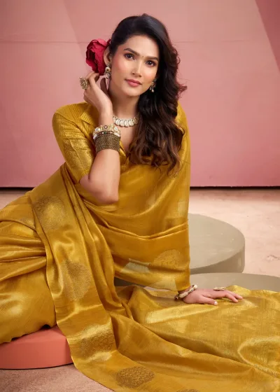 Elegance Saree MINI SILK Fabric - TISSUE FANCY WEAVING SAREE, Silk saree, Party wear, Fancy saree, Tissue silk- sarees-taneira sarees