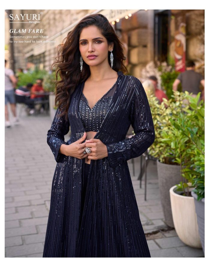 designer rubal georgette suit, party wear georgette suit, wedding wear suit for women, embroidered georgette suit, sequin georgette suit, festive suit collection.