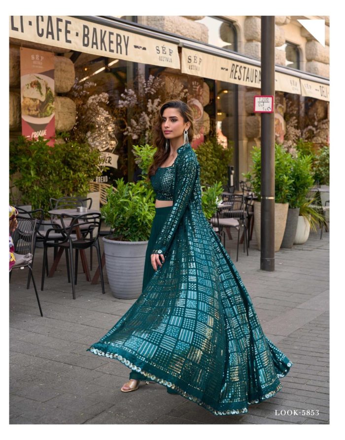 designer rubal georgette suit, party wear georgette suit, wedding wear suit for women, embroidered georgette suit, sequin georgette suit, festive suit collection.