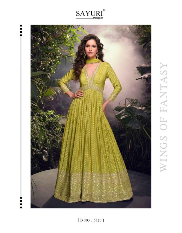 designer viscos gown, embroidered gown, jacquard silk gown, ethnic party wear gown, wedding gown for women, festive wear gown with dupatta. Designer Viscos Gown – Pure Elegance in Jacquard Silk